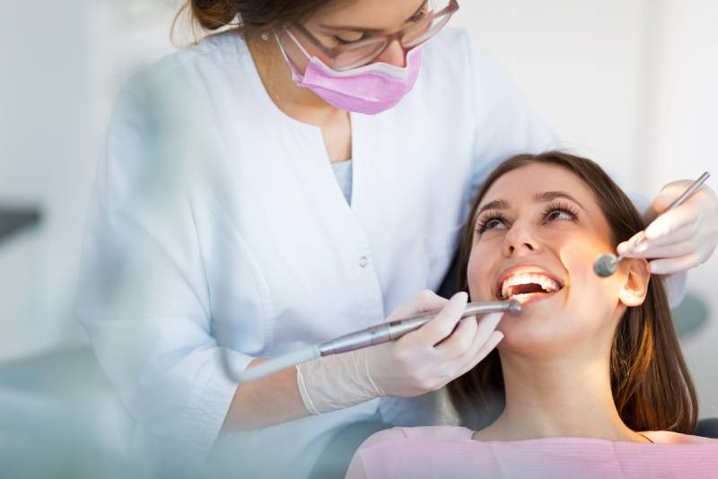 patient visiting a dentist in Lancaster, TX, for orthodontic treatment